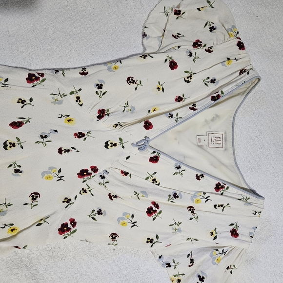 Gap x Doen Floral Midi Dress with Cap Sleeves size XL - Picture 8 of 11